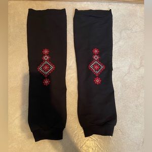 Ukrainian Embroidery Leg Warmers